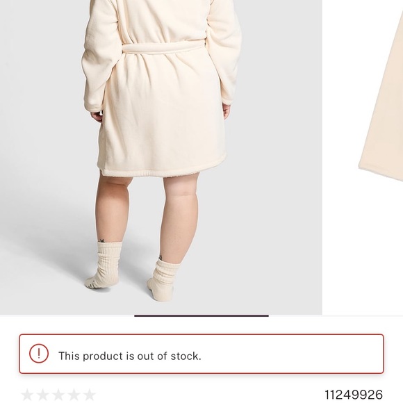 Victoria's Secret Plush Robe - Cream - Picture 3 of 3